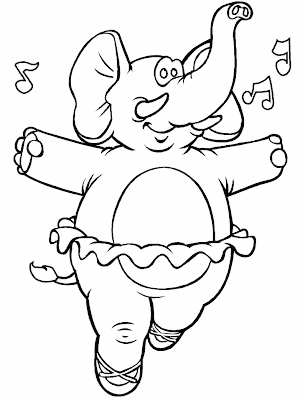 Circus Elephant Coloring Pages