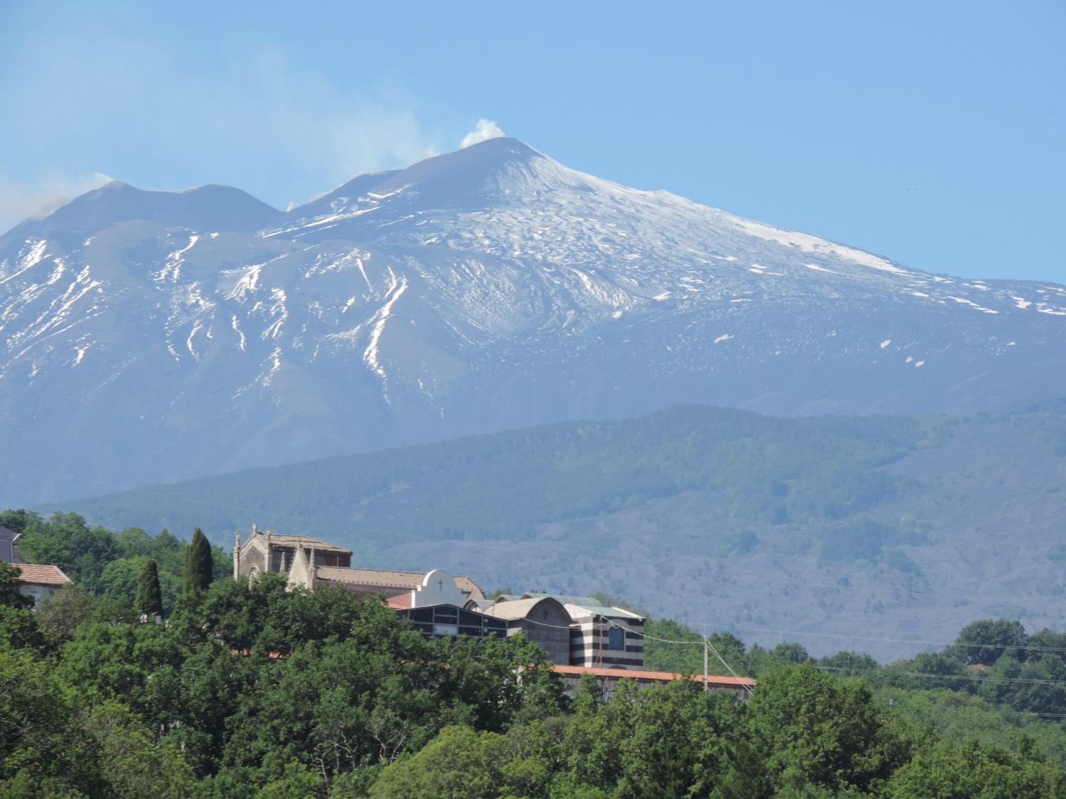 Etna - besneeuwde top. 