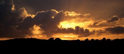 sunset over county antrim