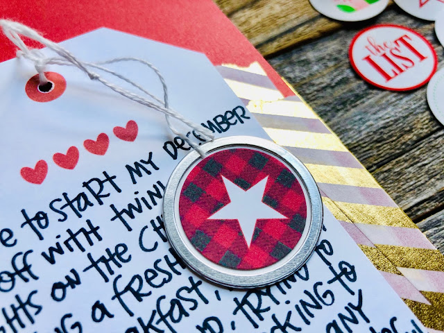 #buffalo plaid #heart tag #30 Days Of Lists #30lists #lists #junk journaling