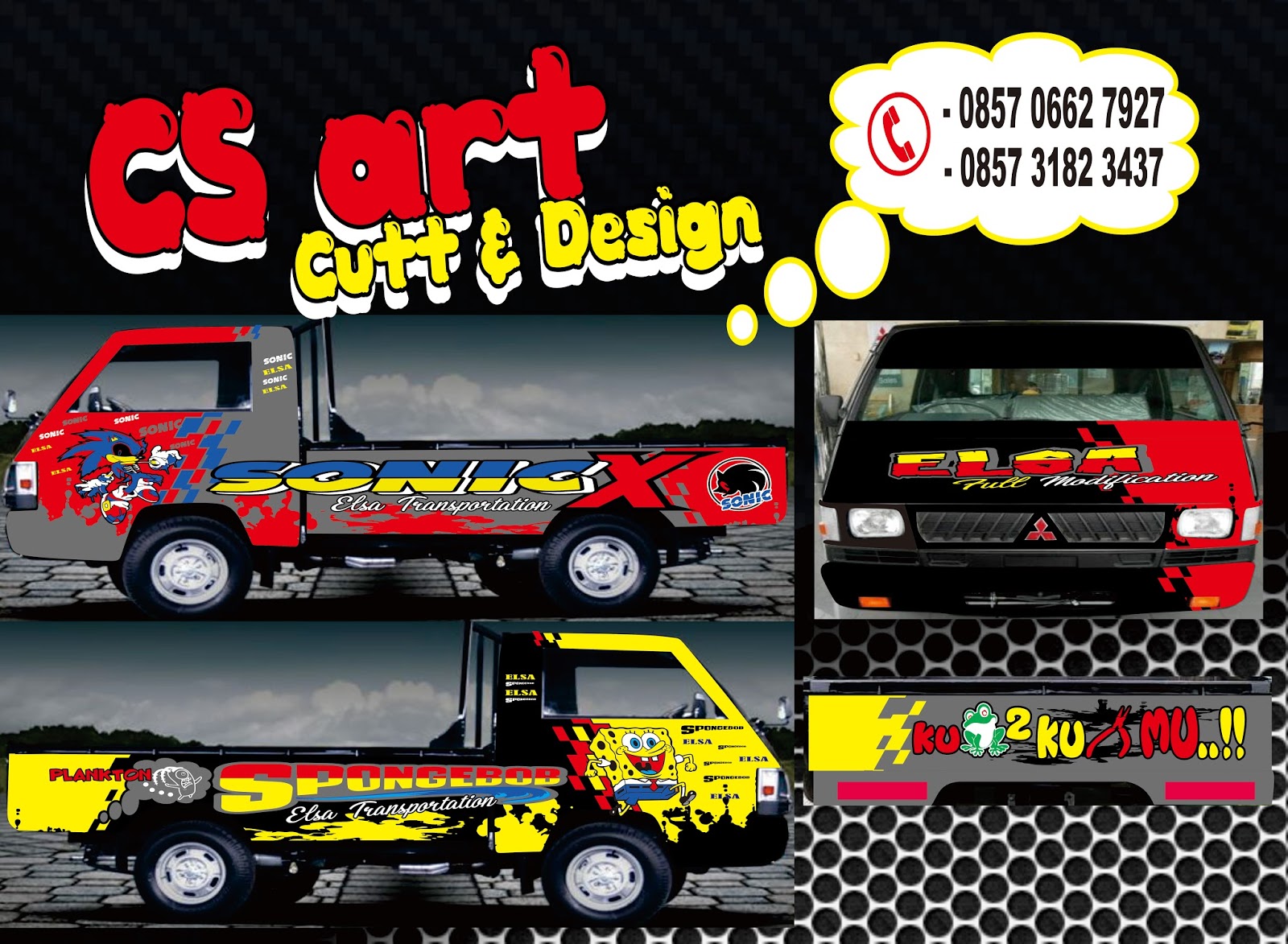 Gambar Cutting Sticker Motor L300 Modif Sticker