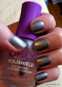 ULTA Scene Steel-er nail polish with Orly Polishield as topcoat