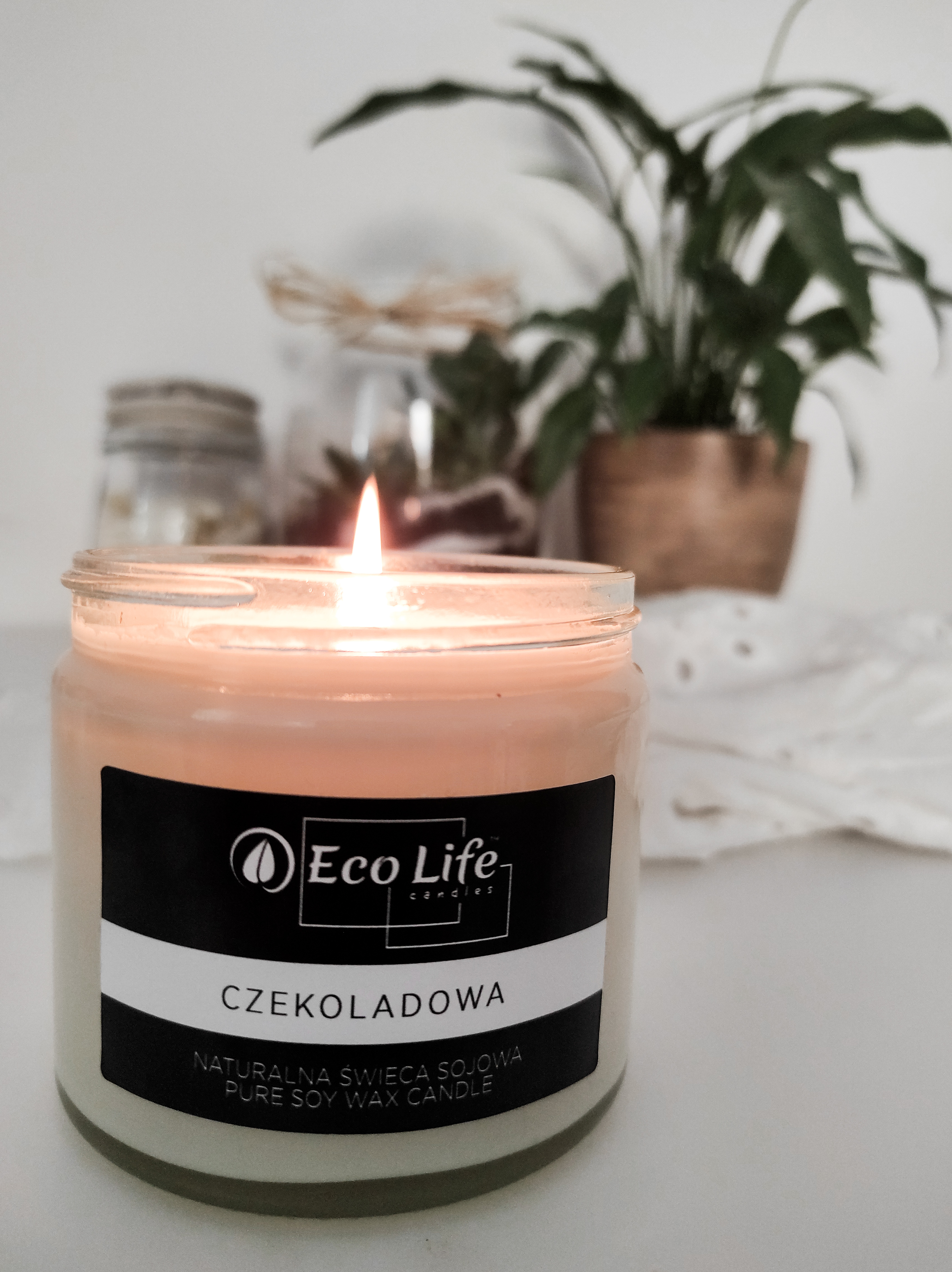 ECO LIFE naturalna świeca sojowa czekoladowa