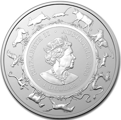 Австралия, новая серия монет Лунар год крысы  королевского монетного двора