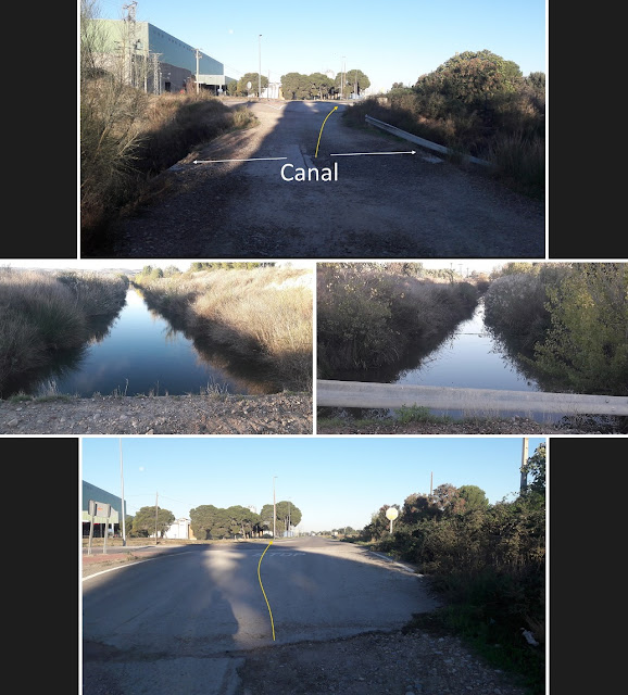 Camí de Sant Jaume de Compostela - Fuentes de Ebro a Saragossa, polígon industrial El Espartal al terme municipal de El Burgo de Ebro i Canal o Sèquia de Fuentes de Ebro