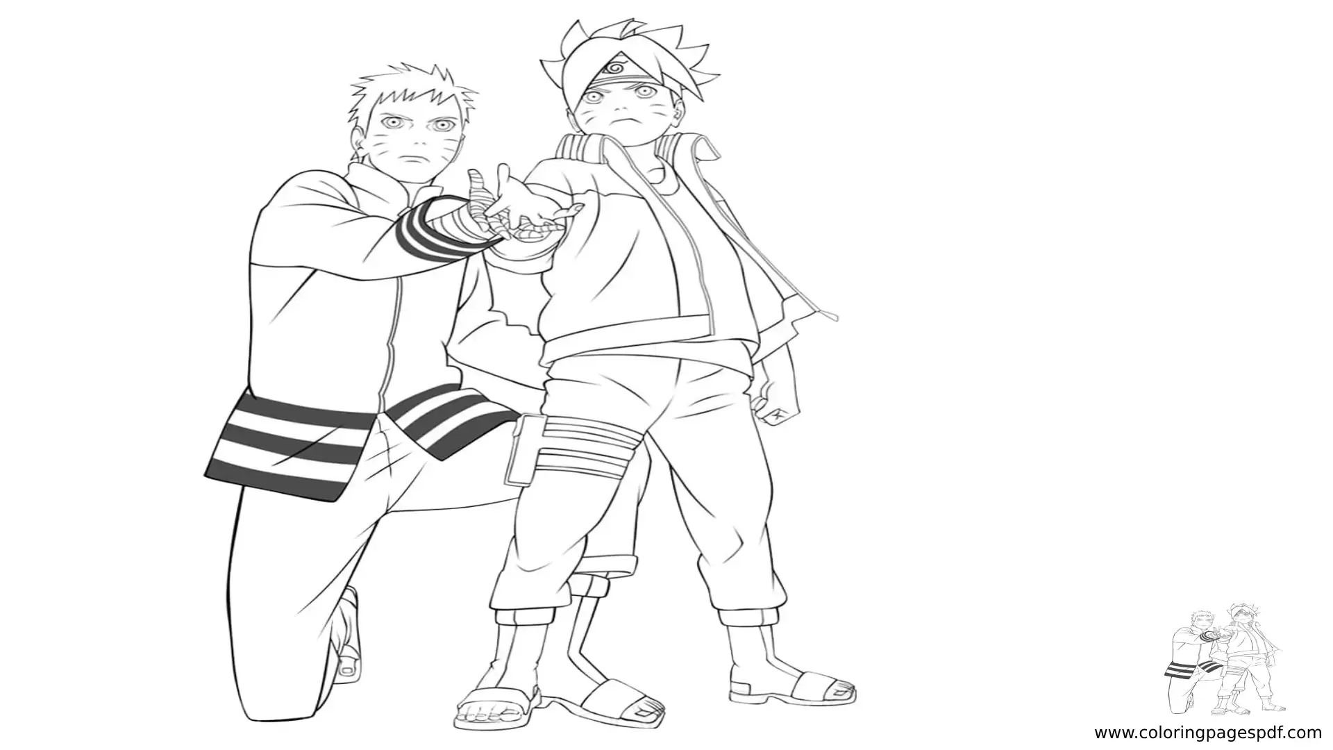 Coloring Page Of Naruto And Boruto