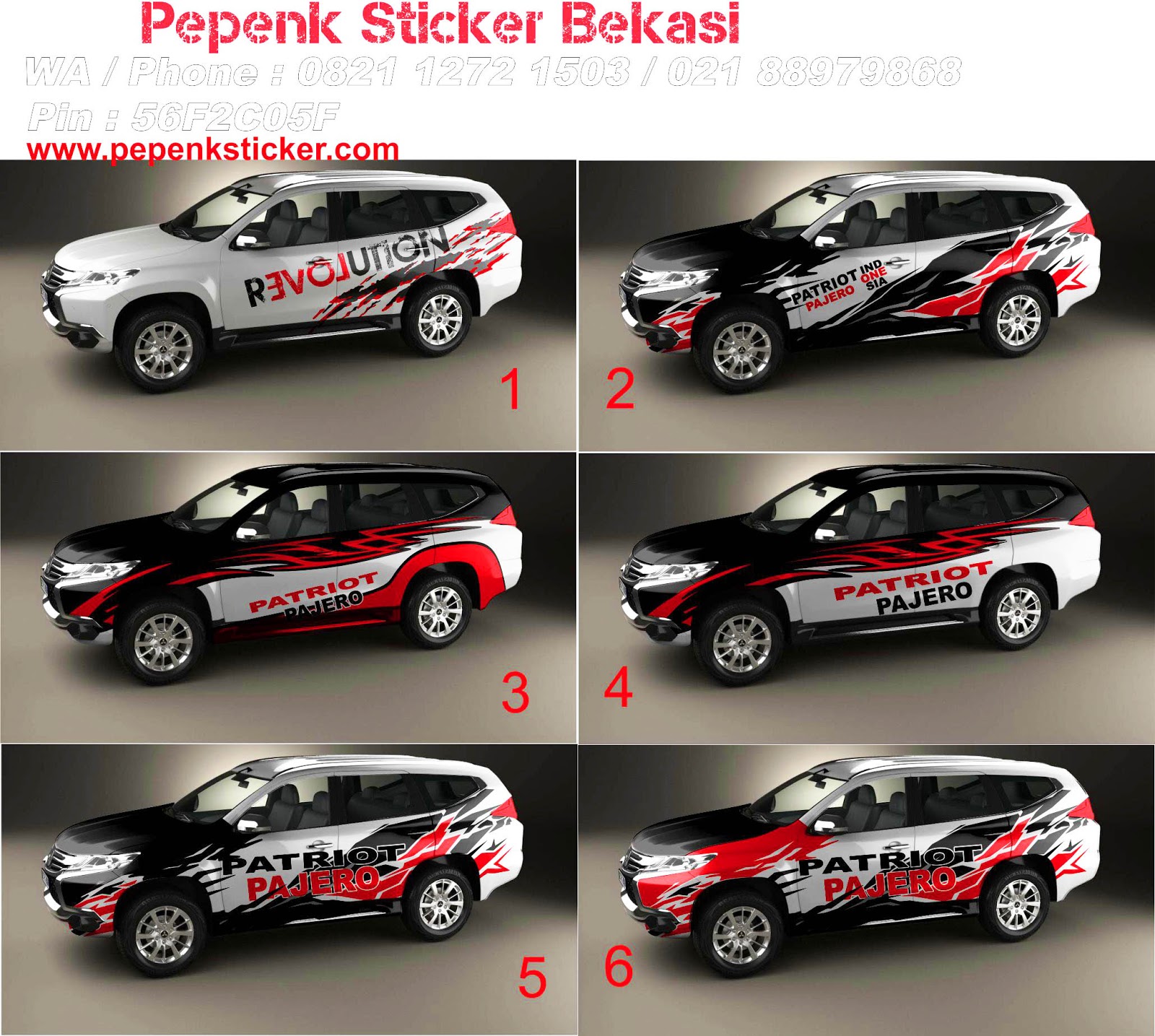 Gambar Cutting Sticker Mobil Pajero Duniaotto