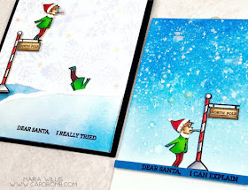 #cardbomb, #mariawillis, #heroarts, Hero Arts, Naughty Elves, #christmas, #cards, #cardmaker, #cardmaking, #handmade, #handmadecards, #art, #craft, create, #diy, ink blending, #shaker card, #video, #videotutorial, 