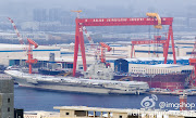 Image of the Chinese Liaoning CV16 (ExVaryag) aircraft carrier at the . (chinese aircraft carrier ex varyag chinese people's liberation army navy plan aesa flying shark shi lang operational new trial at sea flight new arrestwire)