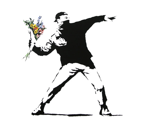 banksy graffiti flower. anksy graffiti flower. anksy