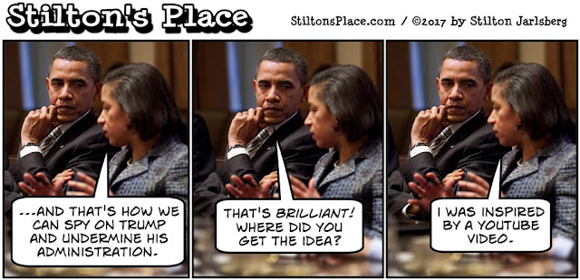 stilton’s place, stilton, political, humor, conservative, cartoons, jokes, hope n’ change, susan rice, spying, trump, obama, surveillance, benghazi, youtube, video