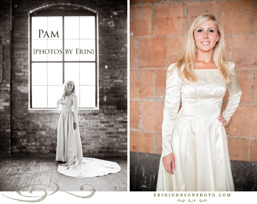 Minneapolis Portrait Photographer Pam In Grandma's Wedding Dress 