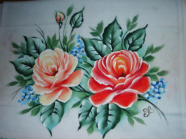 pintura em tecido como fazer rosas