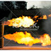 Close up for Fire with GAS Tank for Safety training - Stock Image