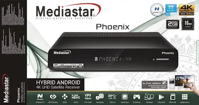 Phoenix Android 4k,digital satellite receiver, mediastar Phoenix 4k 
