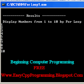Program For Loop Display 1 to 10, Display 1 to 10 numbers by for loop