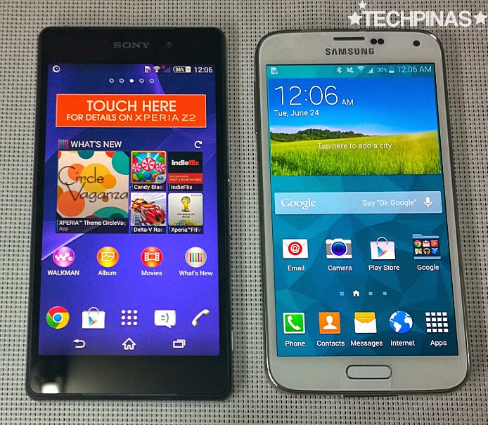 Sony Xperia Z2, Samsung Galaxy S5, Sony Xperia Z2 Review Philippines, Samsung Galaxy S5 Review Philippines, Sony Xperia Z2 vs Samsung Galaxy S5