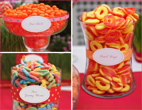 This particular candy station was designed by Joyful Weddings and Events