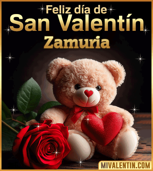 Peluche de Feliz día de San Valentin Zamuria