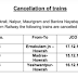 Cancellation of Train due to agitation in SER