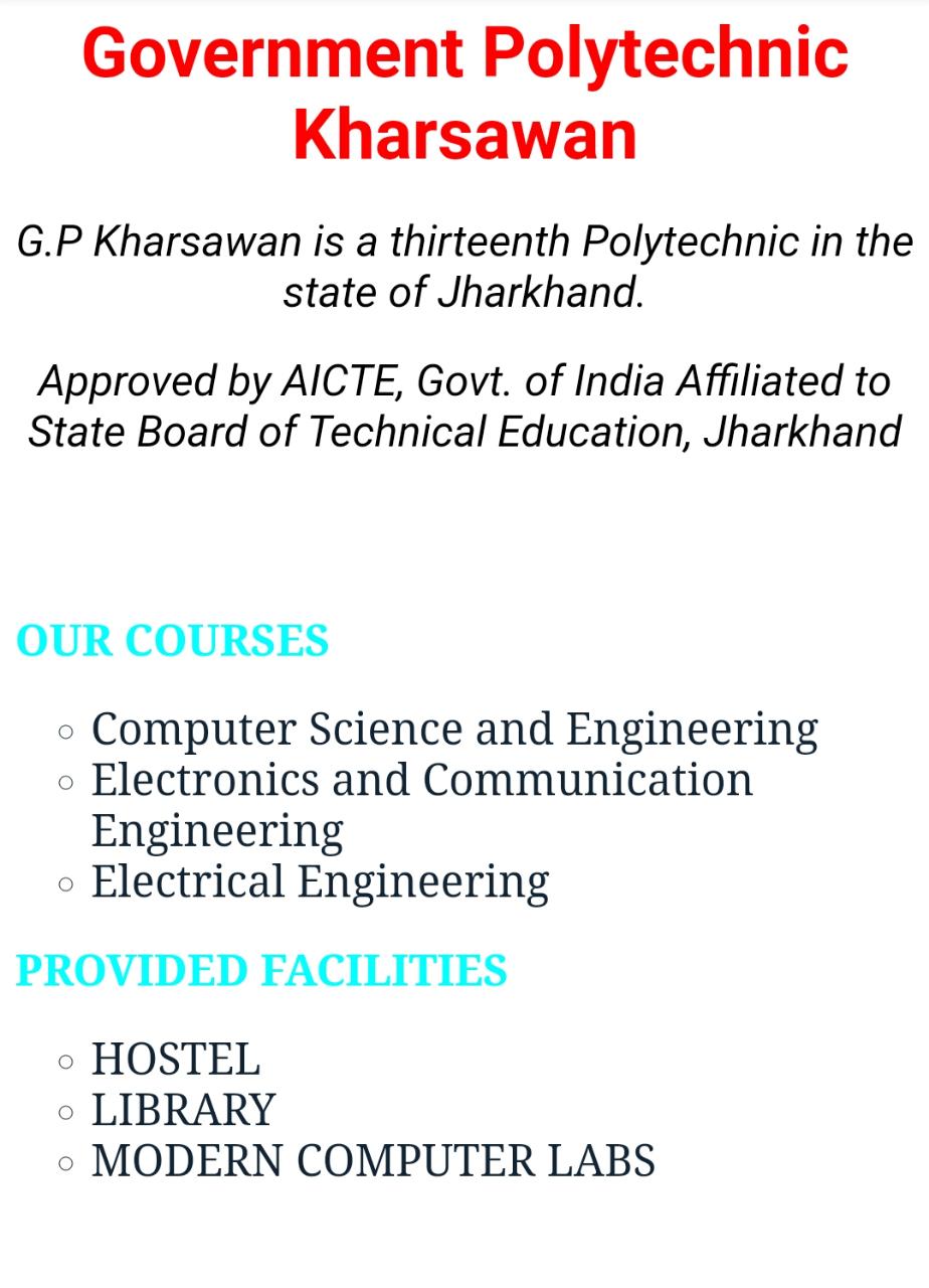 government polytechnic kharsawan college program code html css