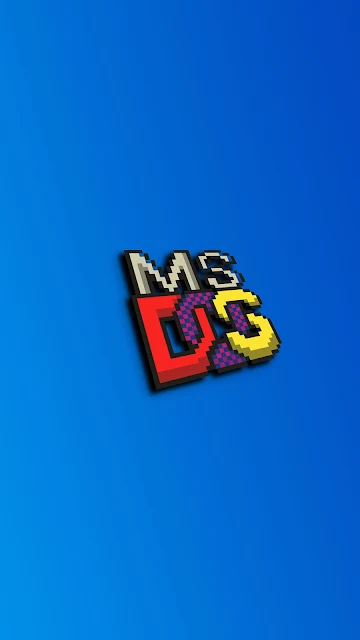 MS DOS Blue hd Background