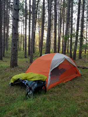 Camping on Trans Canada Trail in Northern Ontario.