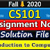 CS101 Assignment 2 Solution 2020 | Fall 2020