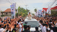 Prabowo ke Palembang, Disambut Tangisan Emak-emak hingga Driver Ojol: Perjuangannya Hebat, Mentalnya Kuat