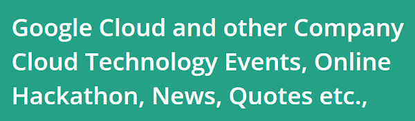 Google Cloud Online Events Webinars
