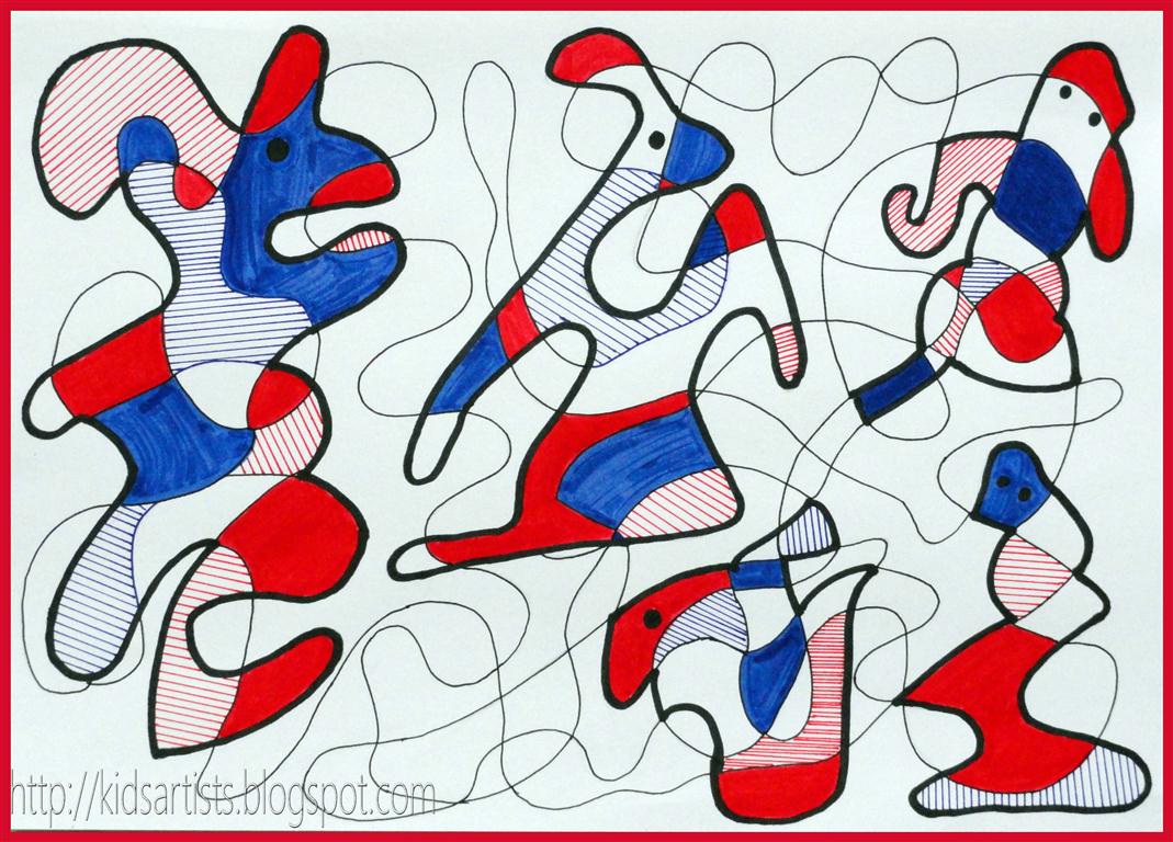 in style of jean dubuffet