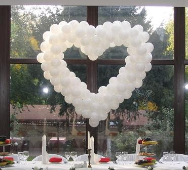decoração casamento bexigas fotos corações balões