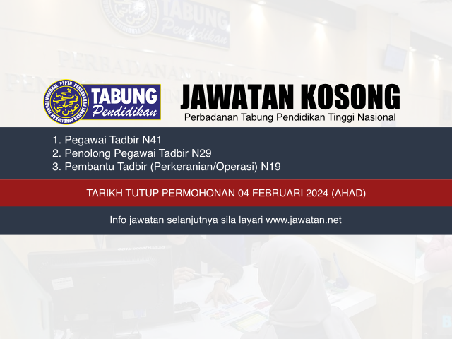 Jawatan Kosong PTPTN Februari 2024