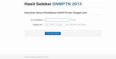 Hasil SNMPTN 2013 Sudah Bisa Diakses