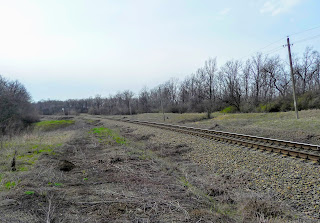 Остановочный пункт Чунишино Краснолиманской дирекции Донецкой железной дороги. Вид на юг