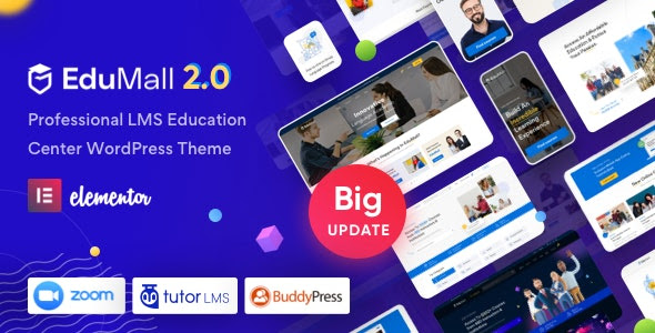 EduMall v2.9.3 – Professional LMS Education Center WordPress Theme