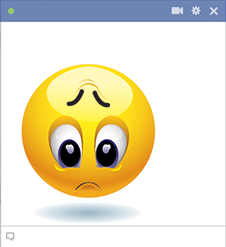 Facebook Emoticon Feeling Blue