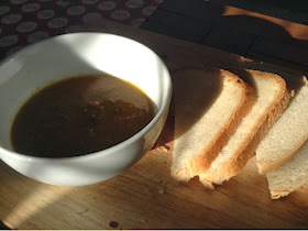 homemade soup and bread 