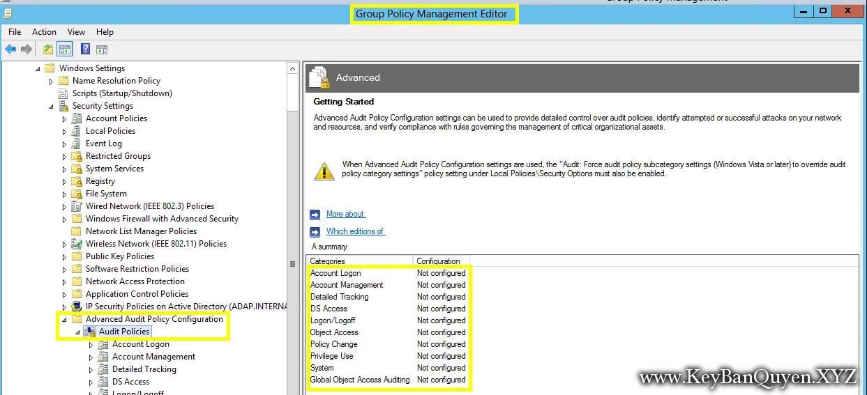 Thực hành kiểm tra nâng cao trong Windows Server 2016