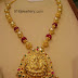 South sea pearls Ruby Chain With Lakshmi Pendant