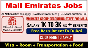 Dubai Mall Of The Emirates Job Vacancies