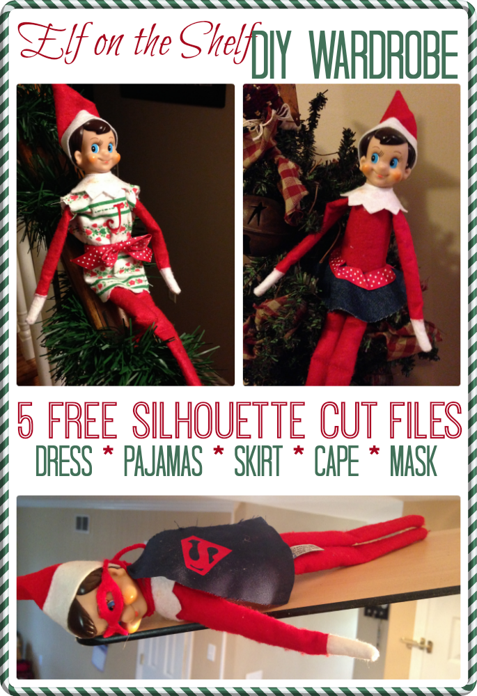 Elf on the shelf, clothes, Silhouette tutorial, Silhouette Studio, free cut files