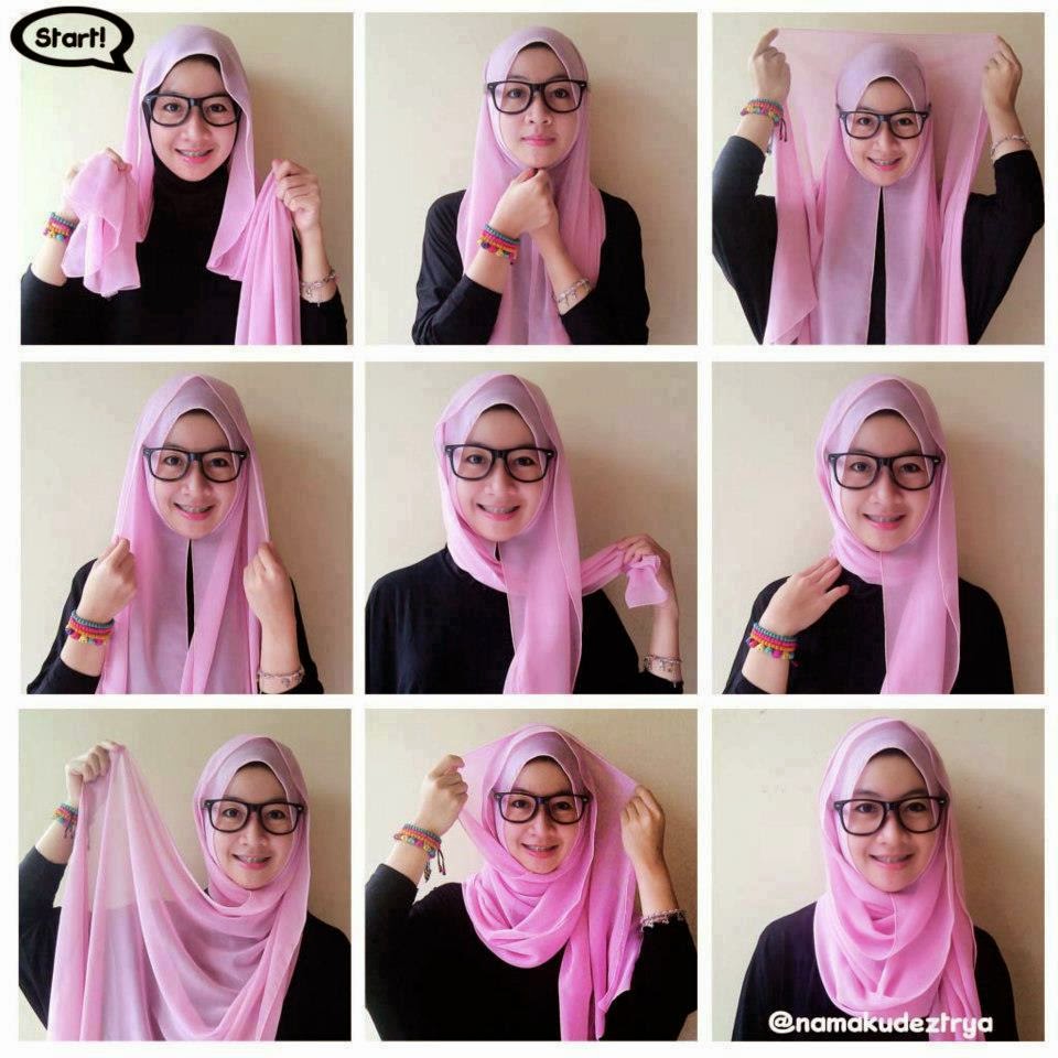 Tutorial Hijab Paris Berkacamata Kumpulan Hijab