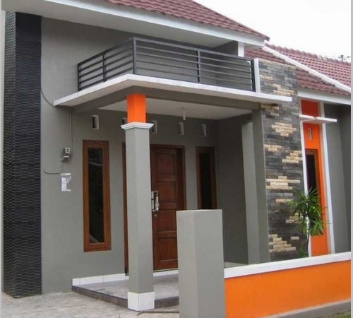 Desain Tiang  Teras Rumah  Modern Bagian Eksterior Depan  