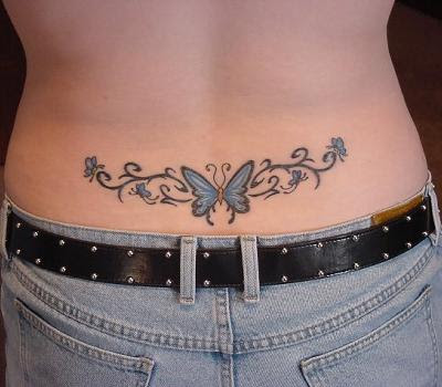 Butterfly Lower Back Tattoo Design. Tribal tattoo styles 