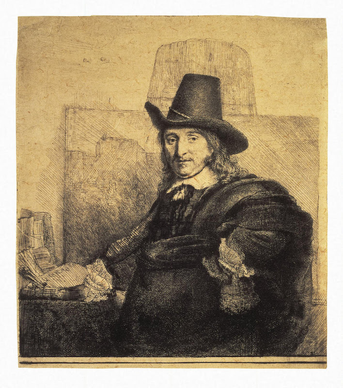 Portrait of the Painter Jan Asselyn by Rembrandt Harmenszoon van Rijn - Portrait Art Prints from Hermitage Museum