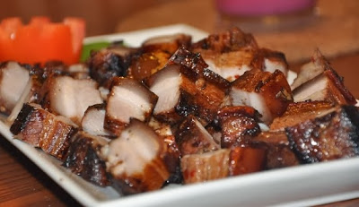 Grilled pork breast