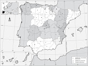 España física, coloreable. España política (espa pol adtico)