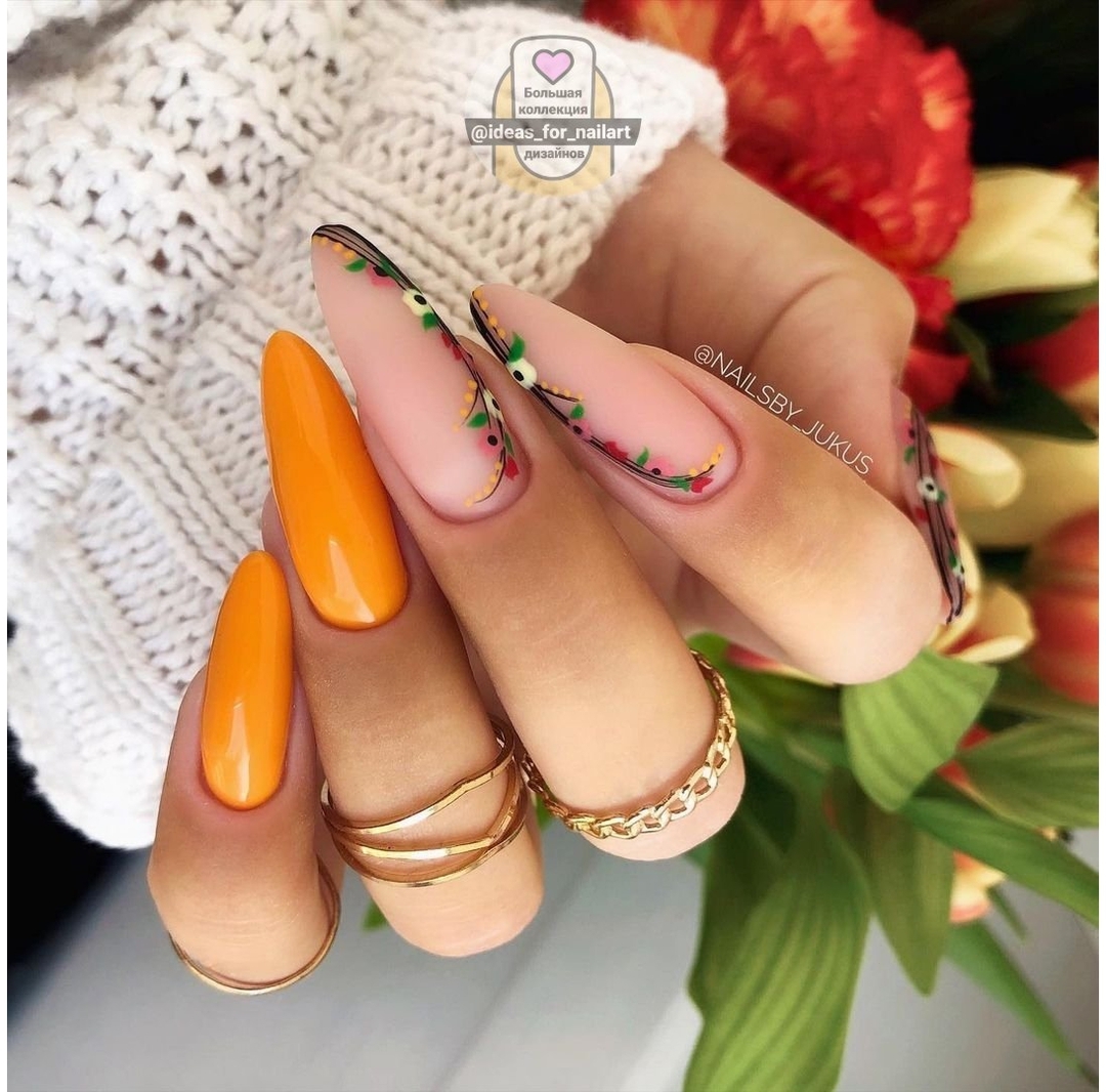 100 Orange Nail Color Nail Design Ideas To Try Girl Beauty