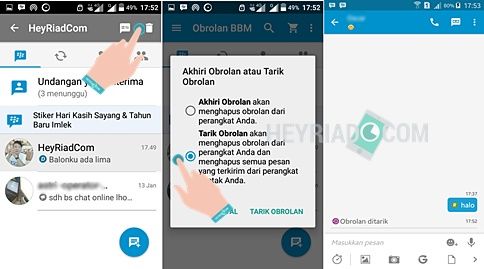 Cara Menarik Pesan BBM Yang Terkirim